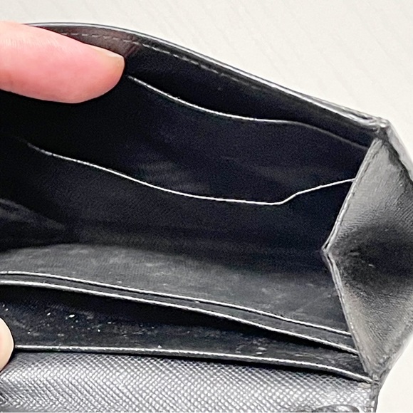 Prada camo print leather envelope style card coin snap wallet - Picture 6 of 10